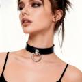 Anime Chainsaw Man Reze Cosplay Choker PU Necklace Punk Leather Collar Pull Ring Chain Unisex Party Props. 