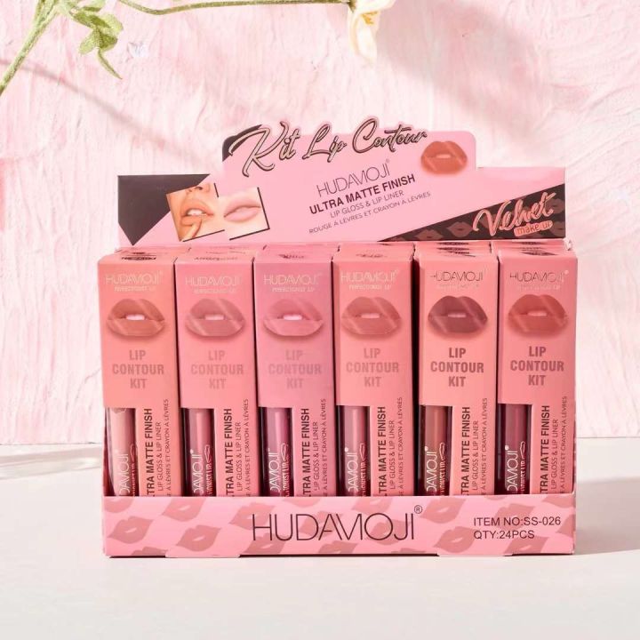 Hudamoji%20Lip%20Combo%20Set%20%E2%80%93%20Lip%20Gloss%20+%20Lip%20Liner%20(6pcs%20Collection)%20-%20Image%204
