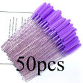 50pcs Crystal Silicone Eyelash Brush Eyebrow Wands Applicator Makeup Brushes Eyelash Extension Spoolie Microbrush Cosmetics Tool. 