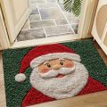 Christmas Door Mat indoor Gingerbread Man Carpet and Red Santa Claus Outdoor New Year 2026 Merry Christmas Home Decor Foot Mat. 