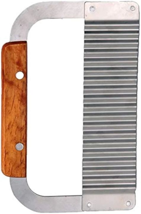 Wooden Handle Corrugated Ripple Wave Knife French Fries Knife Pastry ...