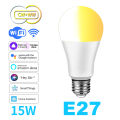 WiFi Smart LED Bulb E27 15W 18W RGB Voice Dimmable Light Ampolleta Parlante Wifi Lamp Work With  Assistant/Home Alexa lightify. 
