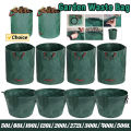 Foldable Reusable Trash Storage Container Large Capacity Garden Garbage Container Waterproof PP Woven Bag 100/200/300/400/500L. 