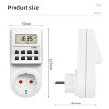 TM03 Digital Timer Switch Outlet Electronic Kitchen Timer Outlet 12/24 Hour Cycle Programmable Timer Outlet Time Setting. 