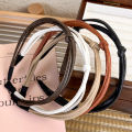 Simplicity Leather Narrow Edge Headband for Women Elegant Simple Face Wash Headband Fashion Girls Hair Band Hair Accessories. 