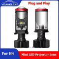 Y8 H4 LED Projector Mini Lens Auto H4 LED Headlight Bulbs Kit Conversion High Beam Low Beam 100W Turbo Fan Car Light Lamp. 