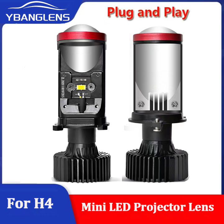 Y8 H4 LED Projector Mini Lens Auto H4 LED Headlight Bulbs Kit Conversion High Beam Low Beam 100W Turbo Fan Car Light Lamp