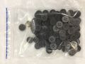 4-hole 100-piece buttons pack grey flat. 