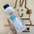 1000ML Water Bottles Cute Panda Bear Cup 1000ml With Straw Transparent Cartoon Water Bottle Drinkware Frosted Leak-proof Protein Shaker. 