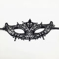 1Pc Black Women Lace Masquerade Mask for Carnival Halloween Half Face Women Hollow Mask Cosplay Party Supplies. 