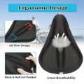 Bike Seat Cover Gel Spong Comfortable Exercise Bike Seat Cushion Cover Soft for Cycling Class Mountain Stationary Bikes.