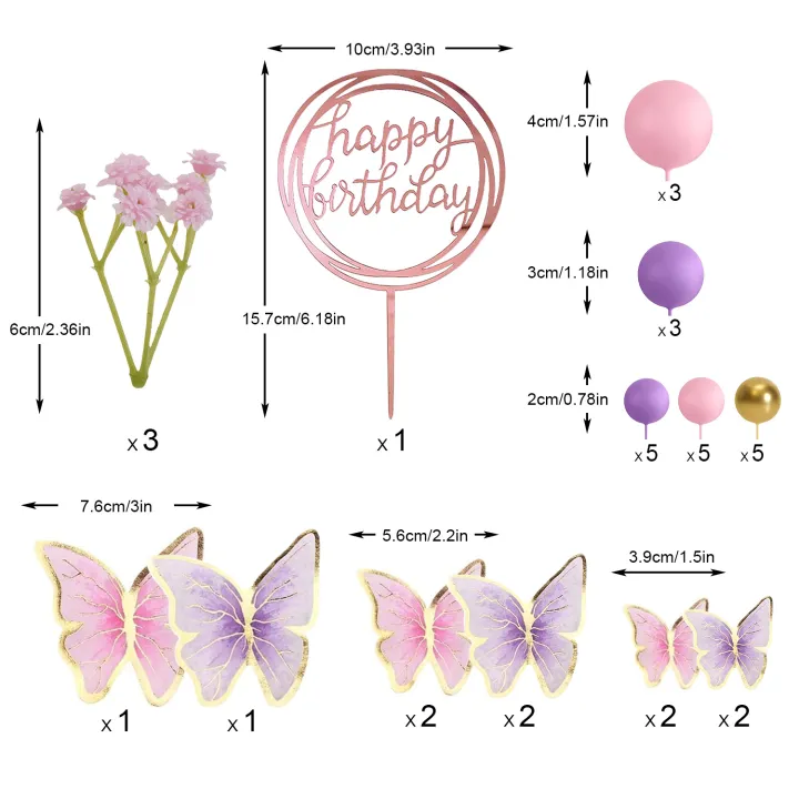 Pink%20Purple%20Balls%20Cake%20Toppers%20Butterfly%20Cake%20Decorations%20Happy%20Birthday%20Cake%20Topper%20for%20Wedding%20Baby%20Shower%20Birthday%20Flower%20The%20-%20Image%202