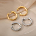 Round Hoop Earrings For Women Gold Color Stainless Steel Earrings 2026 Trend New Wedding Band Couple Jewelry Freeshipping Items. 