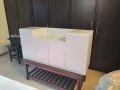 A modern storage cabinet for a home ( living room) or office uses, with 4 compartments Can be Customized. 