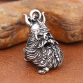 Retro Style Viking Warrior Pattern Guardian Bell Pendant Punk Hip Hop Necklaces Motorcycle Bicycle Bell Accessory Jewelry . 