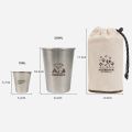 Outdoor 304 Stainless Steel Cup Set Camping Cup 4/6/8PCS Camping Portable Water Cup Travel Coffee Cup Picnic Barbecue Beer Cup.