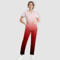 Medical Uniform Trendy Women's Scrub Set Stretch Soft Y-Neck Top Pants Hospital Pet Clinic Doctor Costume Contrasting Colors. 