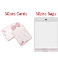 20-50pcs 6×7/8×12cm Pink Hair Clip Bow Display Cards Polythene Bags Hair Clips Display Cards For DIY Hair Jewelry Barrette  Hairpin Packaging Cardboard Retail Display Holder. 