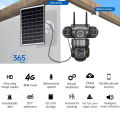 V380 Pro 3 Lens  IP Solar Camera HD 15 MP Outdoor Waterproof CCTV Night Vision Two-Way Audio Camera Mobile Tracking 4G IP Camera. 
