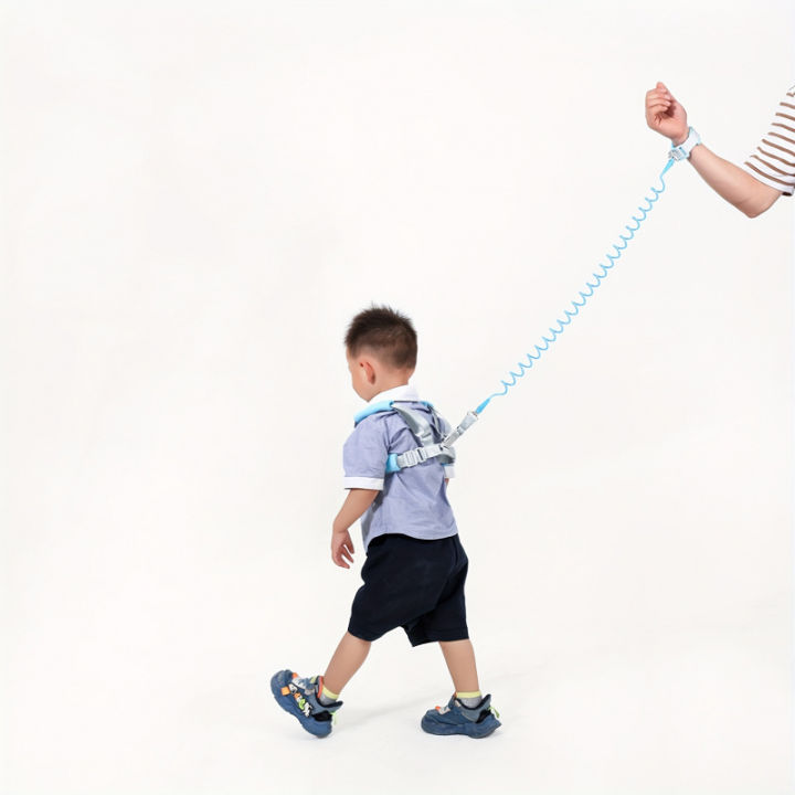 Kids%20Anti-Lost%20Leash%20with%20Pulling%20Rope,%20Anti-Lost%20Back%20Pack,%20Safety%20Strap%20with%20Spring%20Rope,%20Blue%20and%20Pink%20Polyester,%20for%20-%20Image%204