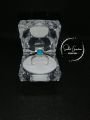 Turquoise stone silver ring 925. 