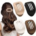 4 PCS Flat Hair Clips, Round Lay Down Hair Claw Clips for Women Girls, Comfortable Curved Flat Clips for Thick Thin Hair. 