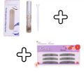eyelashes and eye glue. 