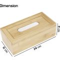 HOKIPO® Wooden Tissue Paper Holder - Rectangular(Large). 
