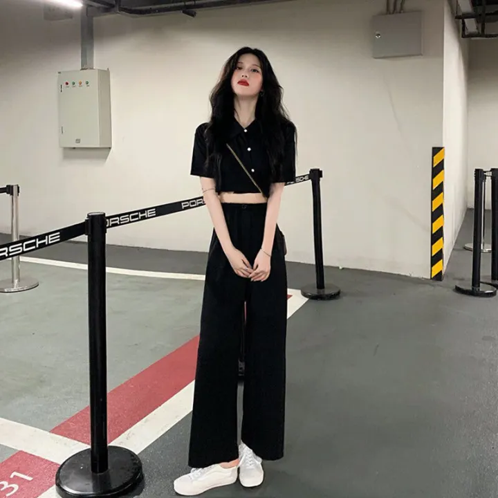 2%20PCs%20set%20black%20shirt%20collar%20short%20sleeve%20with%20long%20pants%20set%20leisure%20chic%20simple%20-%20Image%204