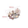 10PCS Rhinestone Button Craft Flatback Sewing Accessories Apparel Rhinestone Button Flower Buttons Garment Buckle Pearl Hairpin. 