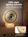 4000 mAh power new long-term mini table fan DP-7638 charging mute small USB student dormitory office desk clip small fan. 