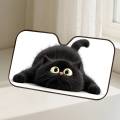 Black And White Cat Car SunShade Windscreen Front Window Visor 70x130cm Sun Visor Solar Protect Plaid Novelty Car.