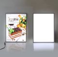 LED Light Box with Replaceable Paper - Customizable Advertising Display, Signage, Home Decor - Bright LED Frame for Promotions and Messages. 