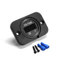 Digital Voltage Meter DC 12-24V Waterproof Round Meter Car Voltmeter with LED Digital Display Panel for Car Motorcycle Boat RV. 