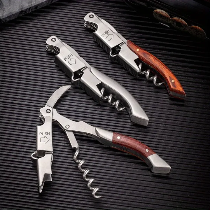 Professional%20Waiter's%20Corkscrew%20Premium%20Wood%20Handle%20Wine%20Opener%20with%20Foil%20Cutter%20Multifunction%20Portable%20Bottle%20Opener%20Bar%20Tool%20-%20Image%202