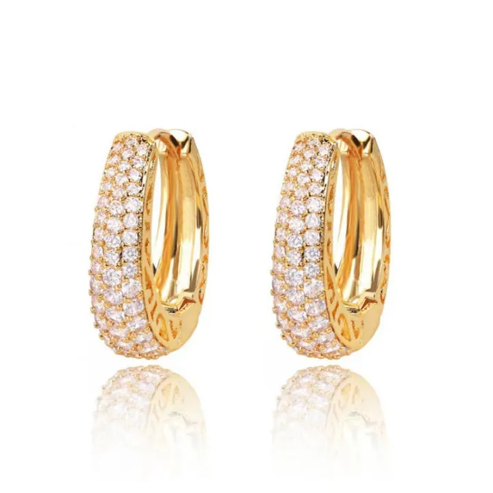 Huitan%20Hollow%20Gold%20Color%20Hoop%20Earrings%20for%20Women%20Paved%20Dazzling%20CZ%20Stone%20Luxury%20Trendy%20Female%20Circle%20Earrings%20Statement%20Jewelry%20-%20Image%203