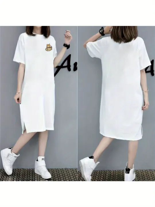 Casual%20Dresses,%20Summer%20Loose%20Large%20Size%20New%20Short-sleeved%20T-shirt%20Skirts%20for%20Women,%20Summer%20Fashion%20Style%20Long%20Skirts%20-%20Image%206