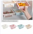 Adjustable Refrigerator Shelf Organizer, Pull-out Storage Drawer for Vegetables, Fruits, and Food, Space Saver for Fridge. 