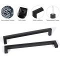 6pcs Square Furniture Hardware Cabinet Handle Stainless Steel Door Knobs Cupboard Drawer Pulls 64mm 128mm 160mm 224mm 256mm.