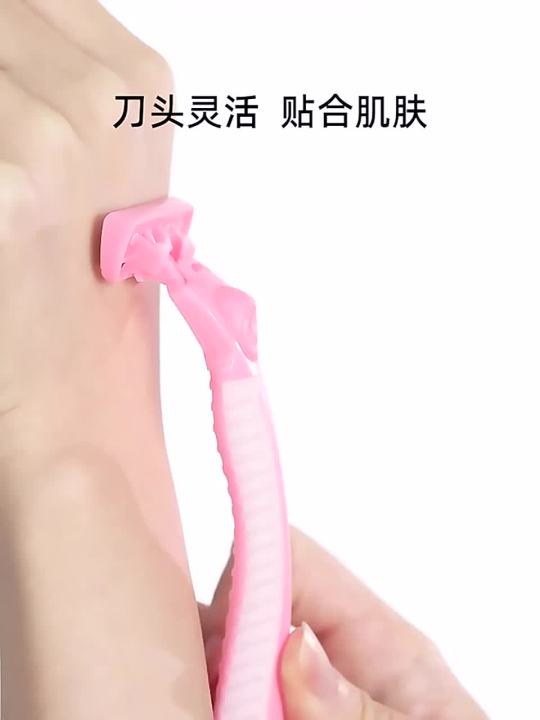 Pink Women 6 Layer Shaving Razor Face Razors for Female Sharp and Skin Friendly Designed for Armpit and Pubic Hair Women Razor with 3 Replacement Razor Blades