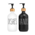 Black Dish Soap Dispenser Set for Kitchen Sink Hands Soap and Dishes Detergent Storage Bottle Refillable Bottles. 