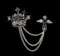 1 PC fashion lapel pin brooch love Accessories Women men brooches jewelry New Rhinestone Brooch Crown Crystal brooches for. 
