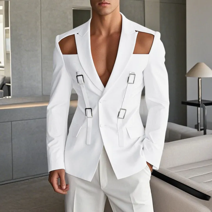 Men's%20Hollowed-out%20Chic%20Suits%20Blazer%20Textured%20Metal%20Buckle%20Solid%20Color%20Long%20Sleeve%20Jackets%20Popular%20Slim-fit%20Performance%20Costumes%20-%20Image%206