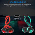 10Pcs 12V Marine Boat Transom LED Stern Light Round White LED Tail Lamp Waterproof IP67 Yacht Side Marker Courtesy Lights Blue.