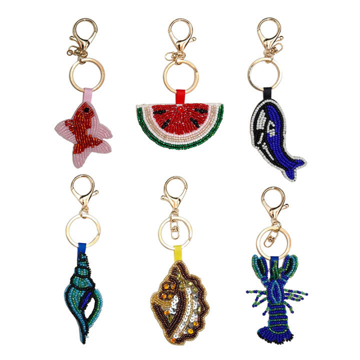 Beaded%20Patch%20Sequin%20Rhinestones%20Crab%20Starfish%20Seashell%20Conch%20Keychain%20For%20Embellishing%20Bag%20Charm%20Decor%20-%20Image%202