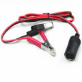 Car Battery Terminal Clip-on Cigarette Power Socket Adaptor 12v Camping xmas.