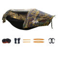 3-in-1 Tunnel Mosquito Net Hammock with Waterproof Rainfly - Tree Tent for Solo Camping, Lightweight & All-Weather Protection.