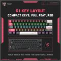 ONIKUMA G55 Mechanical Gaming Keyboard 61 Keys Layout RGB Customized Wired Colorful LED Backlit Keyboard for Compute Laptop PC.