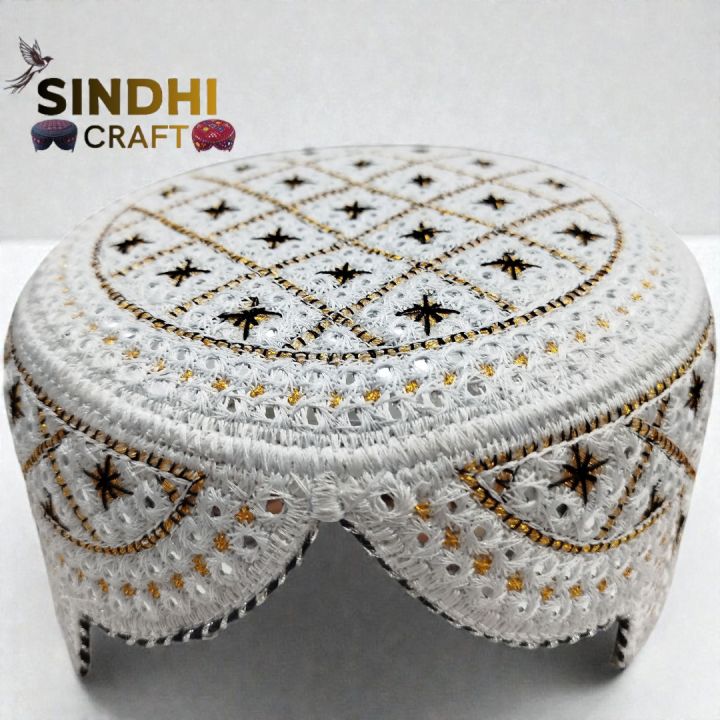 Sindhi%20Topi%20Classic%20Embroidery%20Cap%20%E2%80%93%20Traditional%20Cultural%20Wear%20%7C%20New%20Edition%202026%20-%20Image%202