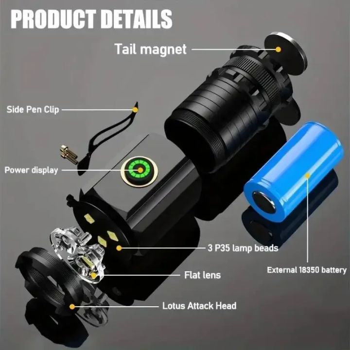 Super%20Bright%20LED%20Flashlight%20Powerful%20USB%20Charging%20%20Magnet%205%20Modes%20Aluminum%20Alloy%20Waterproof%20Mini%20Fishing%20Camping%20Lantern%20-%20Image%205